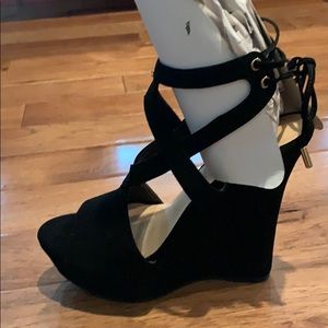 Fashion Nova “Double Crossed You Wedges”